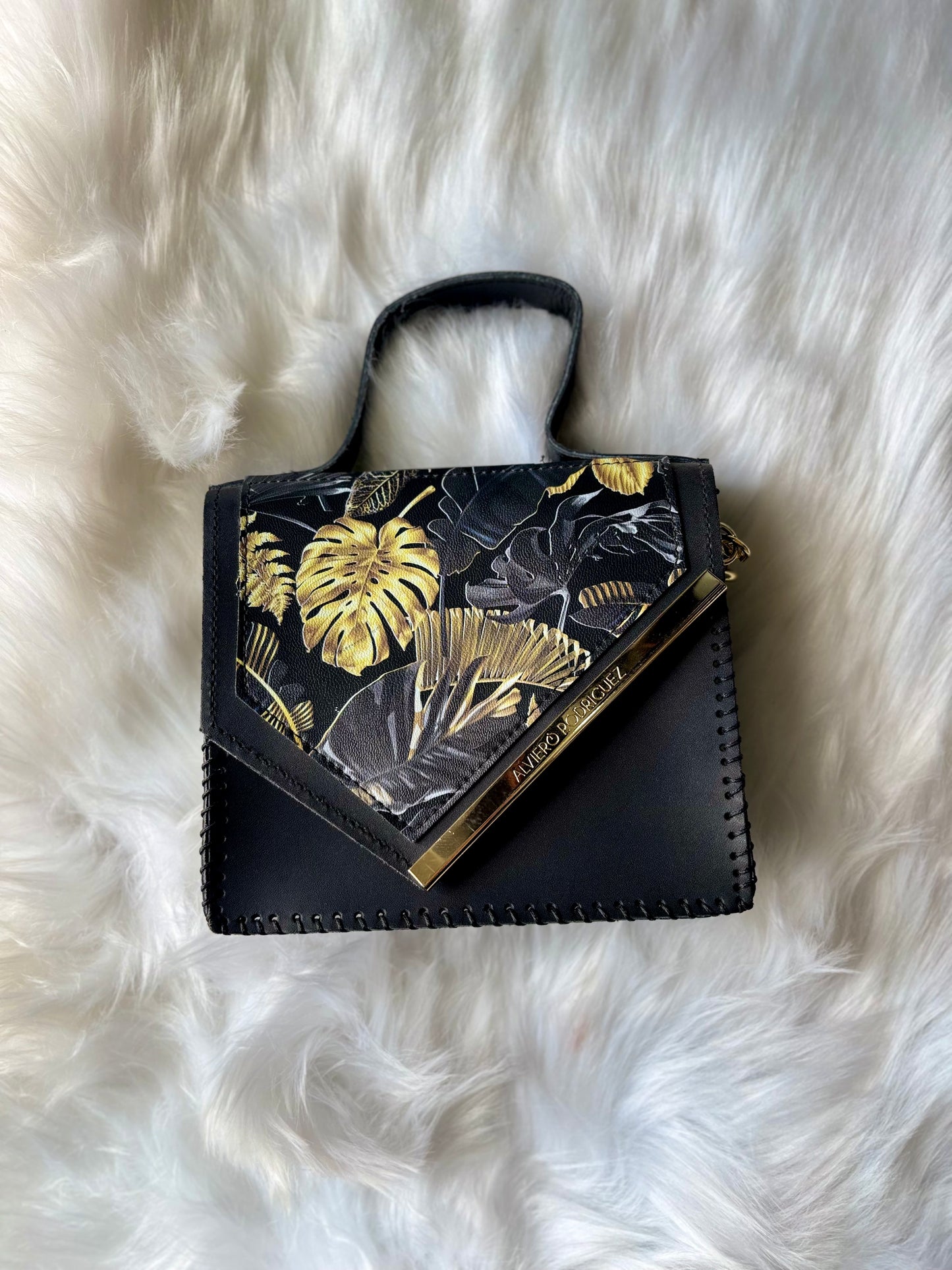 Borsa Alviero Rodriguez -  Chiara Black Golden